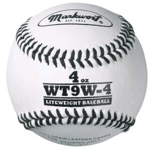 Lite Weight and Weighted Leather Baseball White 4-Ounce New Sealed Package (B69)